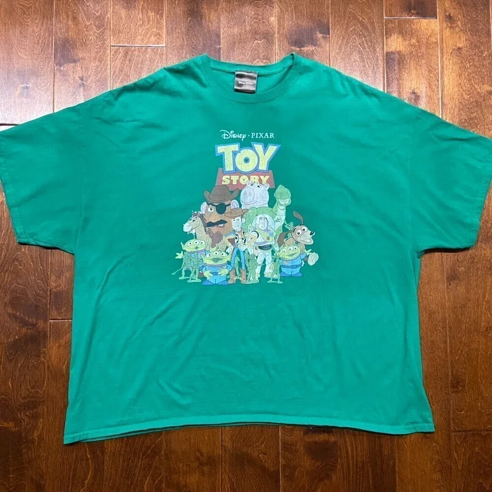 Disney Big & Tall Vintage 1995 Toy Story Pixar Green Cotton Tee T-Shirt Mens 5XL - Picture 3 of 8